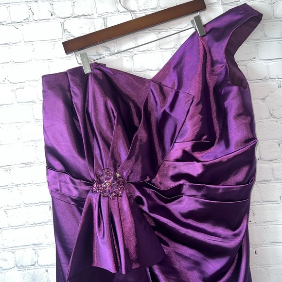 Light In The Box Purple Bow Tie Bedazzled Dress size 3X - Picture 7 of 12